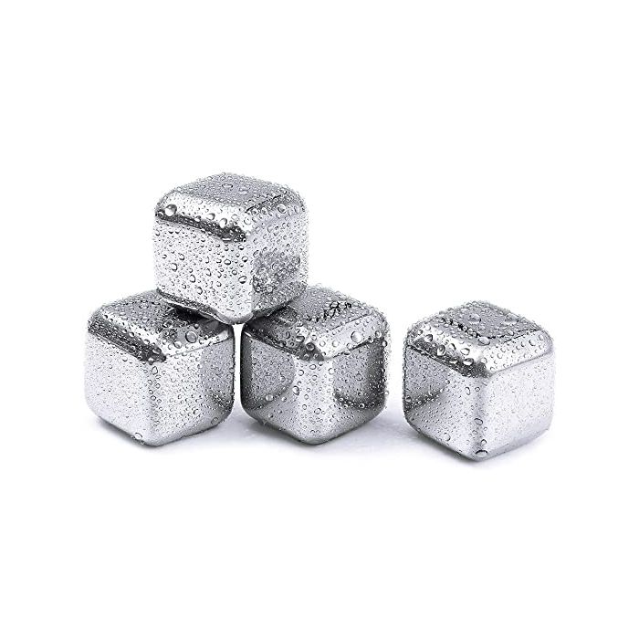 Steel ice cubes 4x - 2.7x2.7x2.7 cm