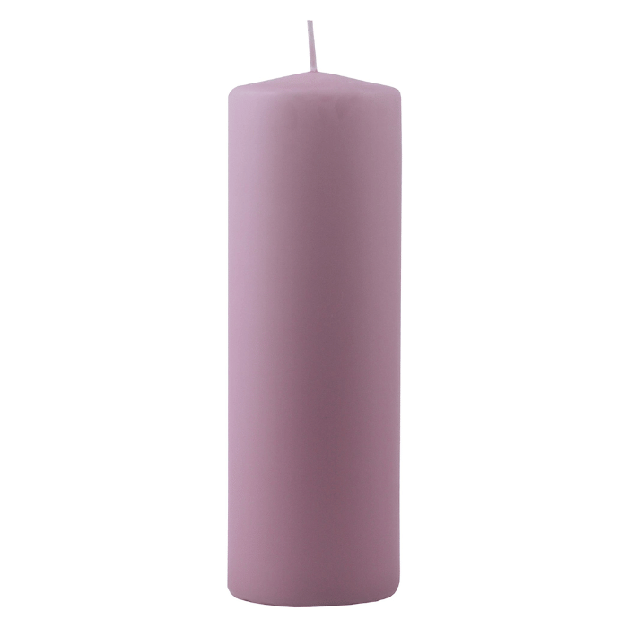 Dusty Heather Pillar Candle 6x18 cm