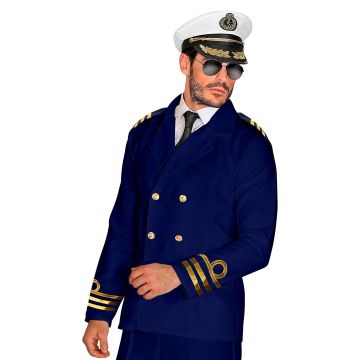 Blue officer's jacket for men with gold buttons