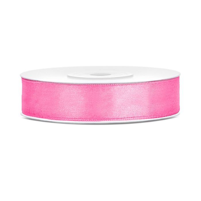 Pink Satin Ribbon - 12 mm x 25 m