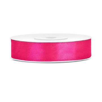 Dark pink satin ribbon - 12mm x 25m