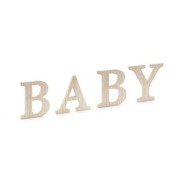 Wooden Baby Letter Decoration - 16.5-21.5x19.5 cm