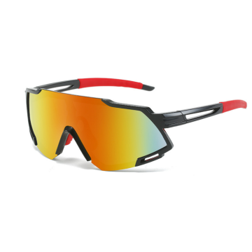 Sports sunglasses red mirror reflection – onesize