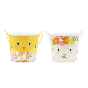 Easter Chicken and Hare Snack Baskets 2x - 14 cm