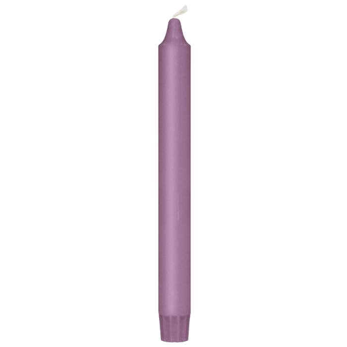 Taper candles dusty heather 8x - 24 cm