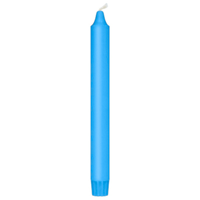 Ice Blue Dinner Candles 8x - 24 cm