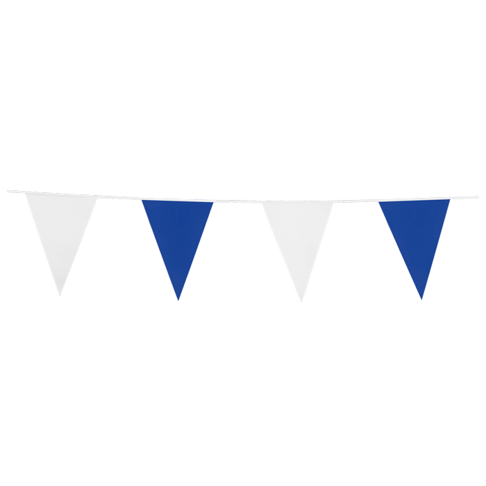 Blue and White Flag Garland 20 x 30 cm - 10 m