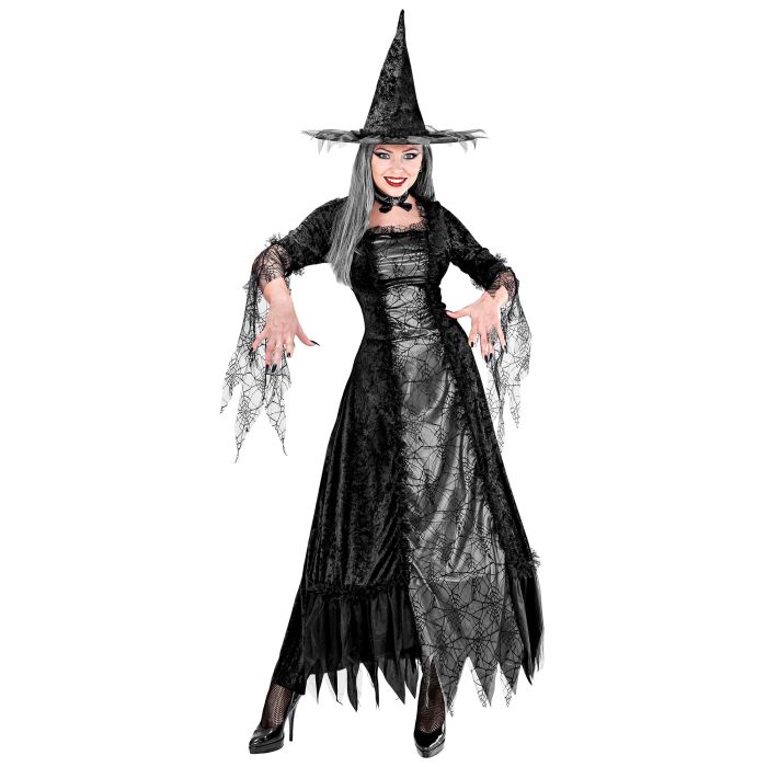 Spiderweb Witch Dress with Hoop Skirt