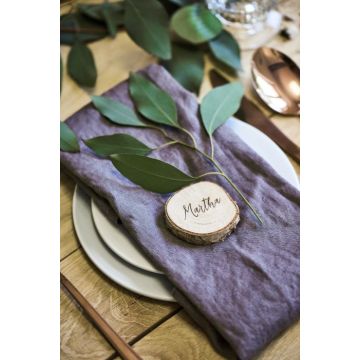 Wooden place cards 6x - 5.5x1 cm