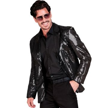Men's Black Sequin Jacket