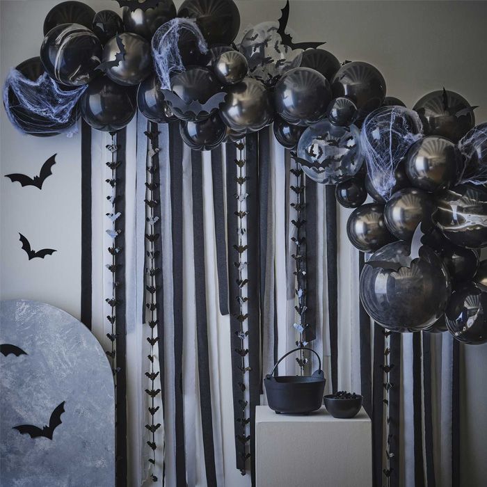 Halloween Bat Balloon Arch 120 pieces