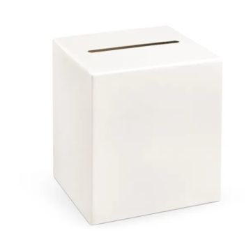 Box for cards cream-coloured 24x24x24 cm