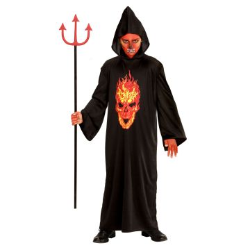 Black Skeleton Devil Cape with Hood