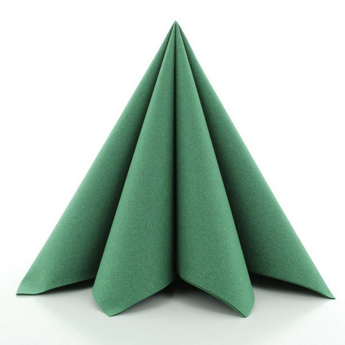 Luxury napkins dark green 12x - 40x40 cm