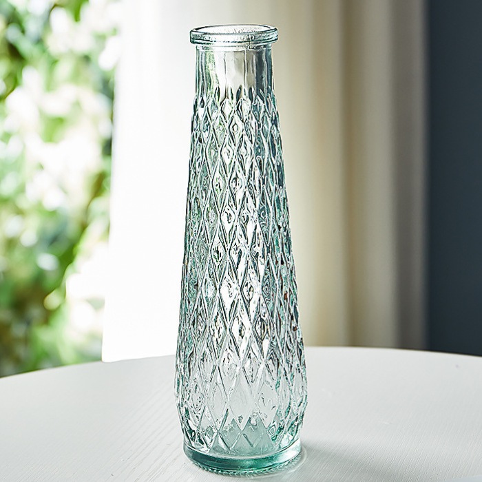 Diamond glass vase - 22 cm