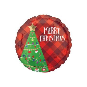 Christmas foil balloon with Christmas tree 45 cm