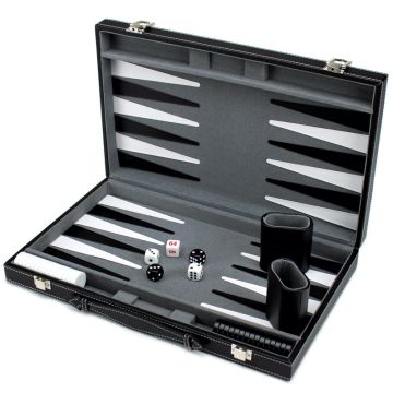 Backgammon deluxe - incl. pieces, dice & dice cups