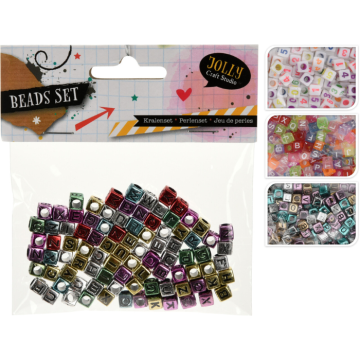 Bead set with letters and numbers