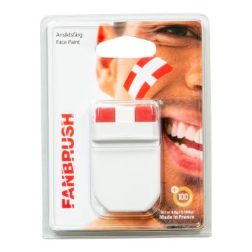 Danish flag face paint crayon red and white 6cm