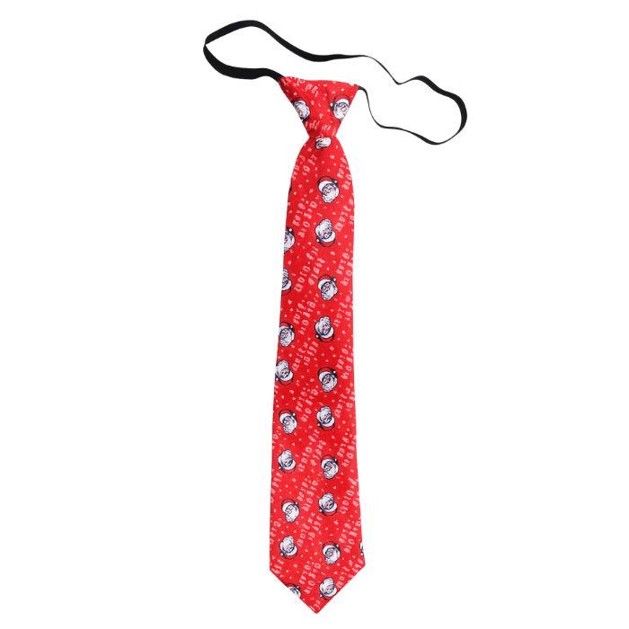 LED Christmas tie with Santas - 34 cm