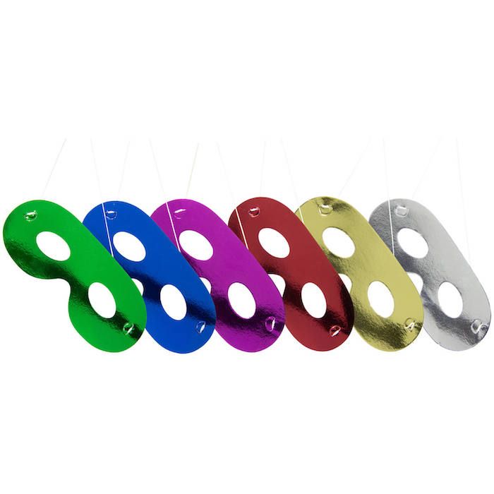 Metallic eye masks 6x - 21x7.5 cm