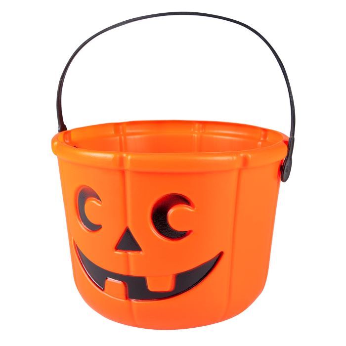 Cheerful Halloween pumpkin bucket - 14x18 cm