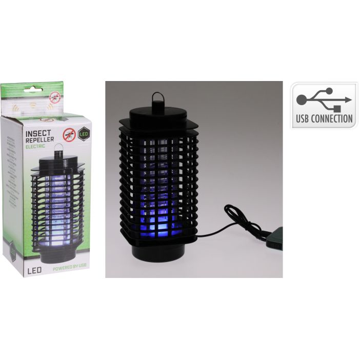 Black Electric Mosquito Killer with UV LED and USB