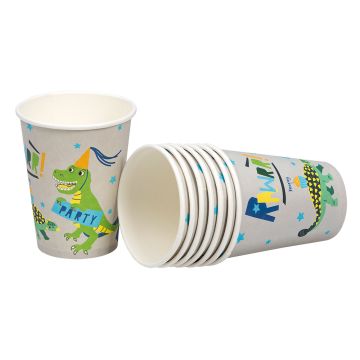 Dinosaur theme Paper Cups 8x  