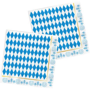 Oktoberfest servietter 20X - 33 x 33cm 