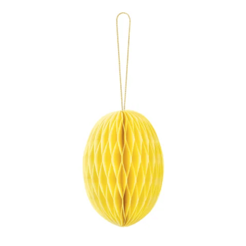 Yellow honeycomb Easter egg - 12 cm
