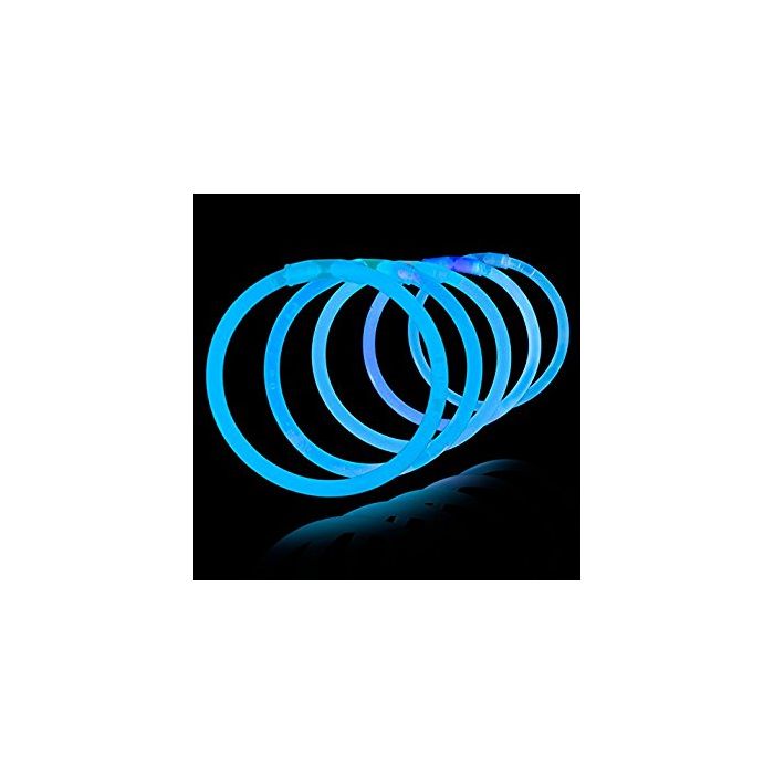 Blue glow sticks 100x - Glow-in-the-dark bracelets