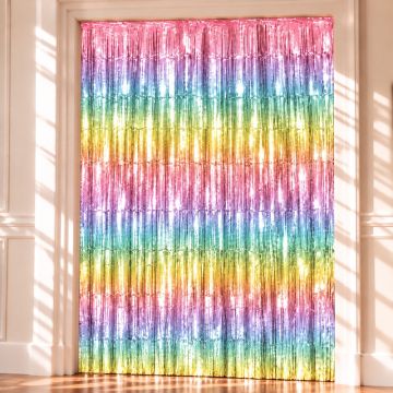 Rainbow Glitter Curtain - 100 x 200 cm