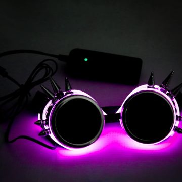 LED glasses with spikes Purple