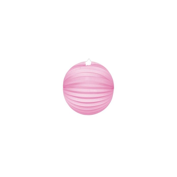 Round paper lantern pink - Ø25 cm
