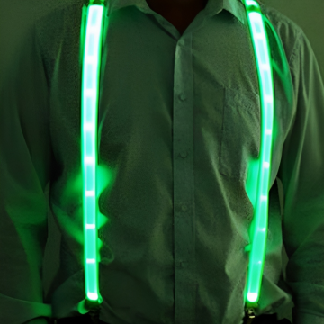 Green LED suspenders neon