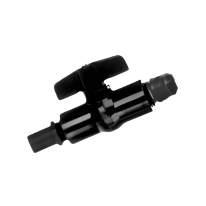 Black ball valve for beer bong