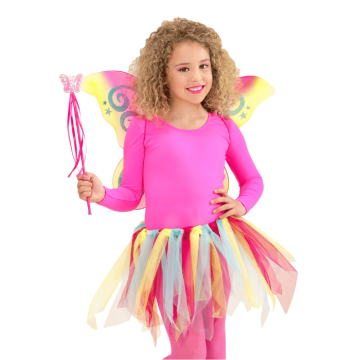 Pink fairy costume for children - 3 parts