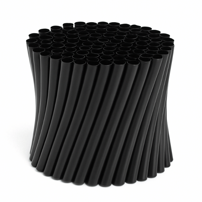 Straws black 150x8 mm reusable 250x