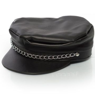 Biker hat deluxe black unisex