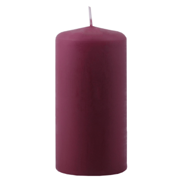 Burgundy Block Candle 1x - 6x12 cm