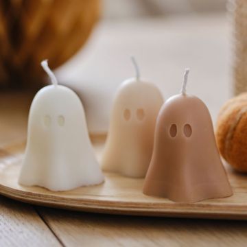 Halloween ghost wax candles - 3x 