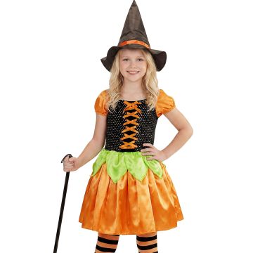 Witch Costume with Pumpkin Look for Girls