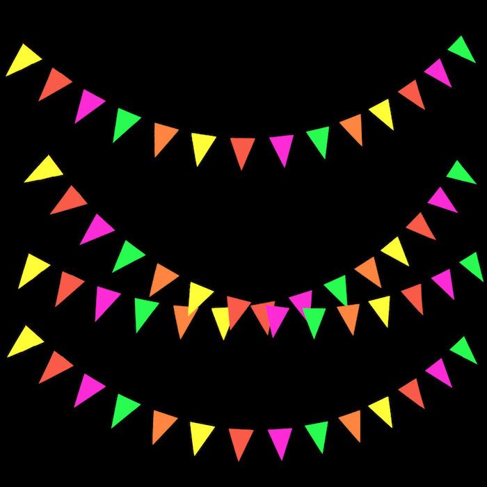 UV Flag Garland Multicoloured - 4.4 meters