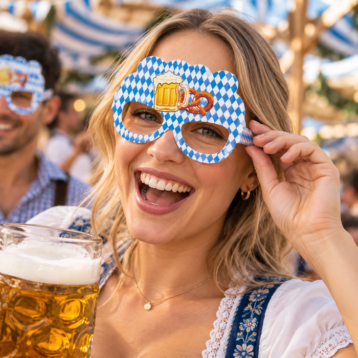 Cardboard Oktoberfest Glasses x10