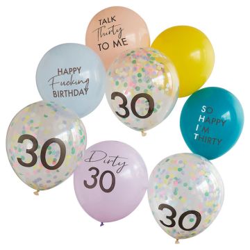 Dirty 30 Balloon Bouquet Mix