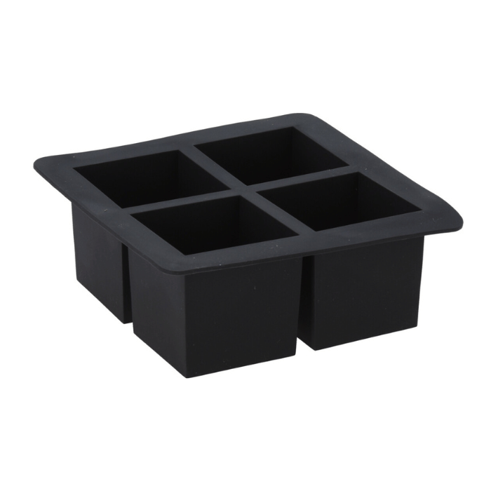 Rubber ice cube tray for 4x 6x6x6 cm ice cubes