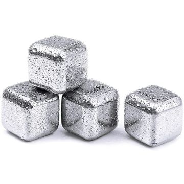 Steel ice cubes 4x - 2.7x2.7x2.7 cm