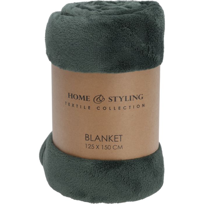Fleece Blanket 125x150 cm Sage Green