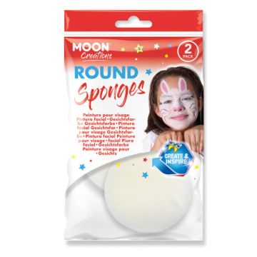 Round Makeup Sponges 2x - white