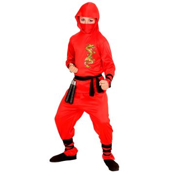 Red Dragon Ninja Costume for Boys